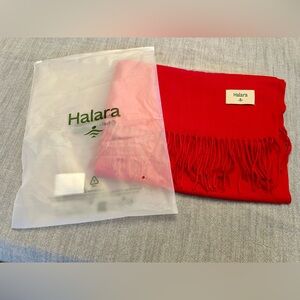 BNW/ pkg- Halara Red Fringe Scarf